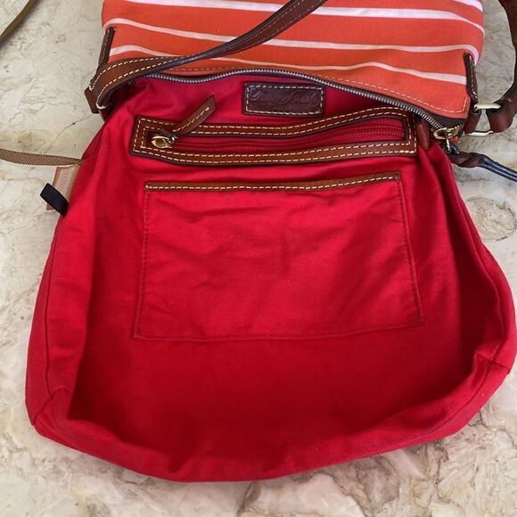 Dooney & Bourke Leather & Striped Canvas Shoulder Bag - Picture 11 of 16